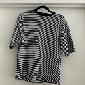 Anine bing black and white stripe t shirt